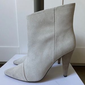 IRO Women Imanol Cream suede ankle boots 40 US 10 RRP $495
